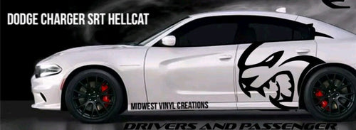 Dodge Charger largest sold anywhere hellcat head decal set plus free gift