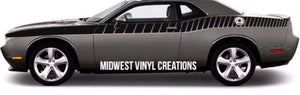 1950-2023 Dodge Challenger broken racing stripe decal sticker set plus free gift