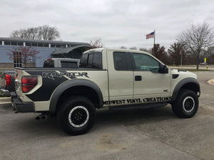 Ford raptor truck bed decal set