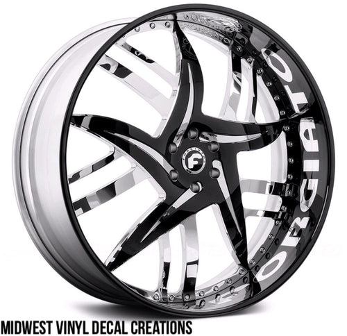 Custom wheel brand or custom text decal for wheel rim lip plus free gift