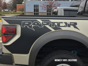 Ford raptor truck bed decal set