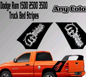 1950-2019 Dodge Ram 1500 2500 3500 truck bed graphics vinyl decal sticker set plus free gift