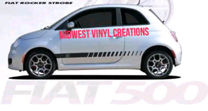 Fiat strobe rocker stripe decal sticker set plus free gift