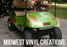 Load image into Gallery viewer, Golf cart clubman ezgo flame decal set