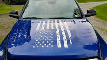 Load image into Gallery viewer, Distressed flag hood decal for all truck models and years.many colors available