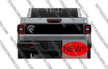 Load image into Gallery viewer, Jeep gladiator 2021 rear tailgate blkout decal set with spartan head