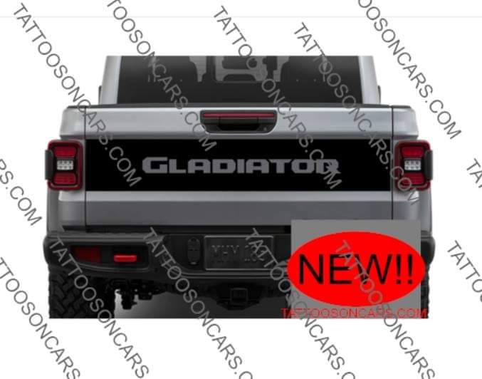 Jeep gladiator 2021 rear tailgate blkout decal